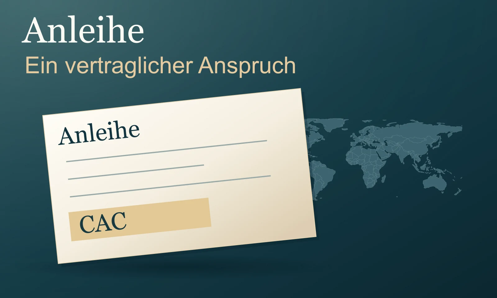 Anleihe und vertragliche Klauseln – Illustration
