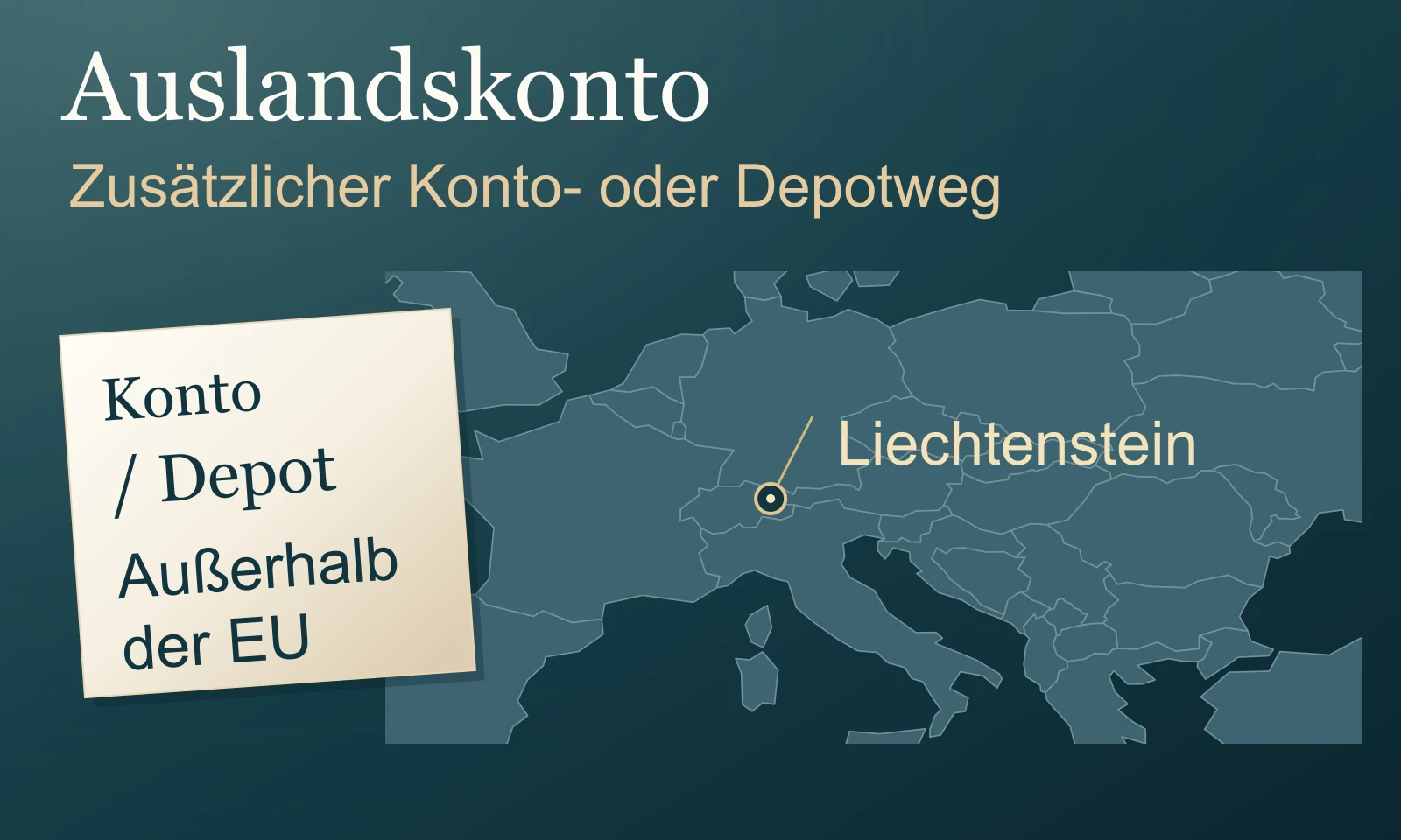 Zusätzlicher Konto- oder Depotweg in Liechtenstein – Illustration